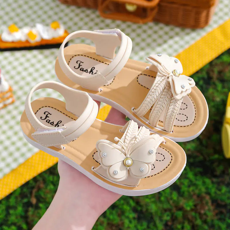 Girls' Fashionable Soft-soled Non-slip Bow Sandals