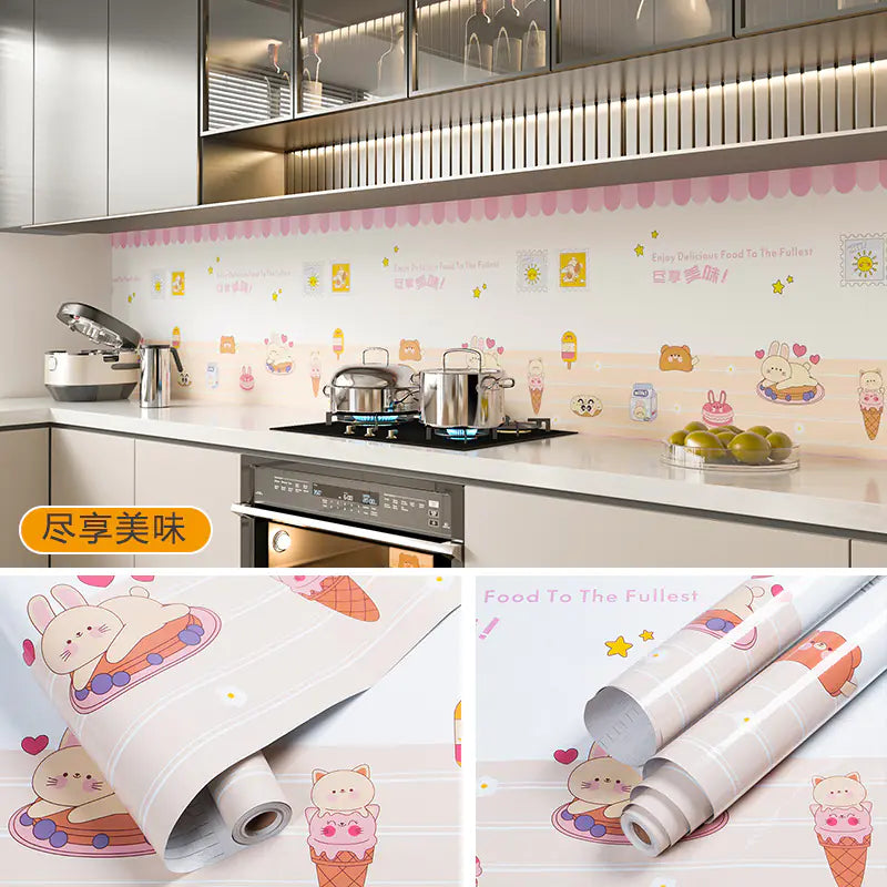 Self-Adhesive Waterproof Kitchen Oil-Resistant Stickers