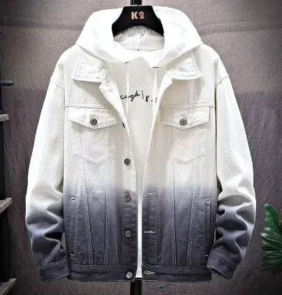 Unisex Turn-Down Collar Denim Jacket