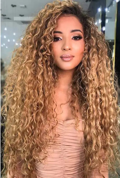 African Gradient Color Curly Hair Headgear for Women