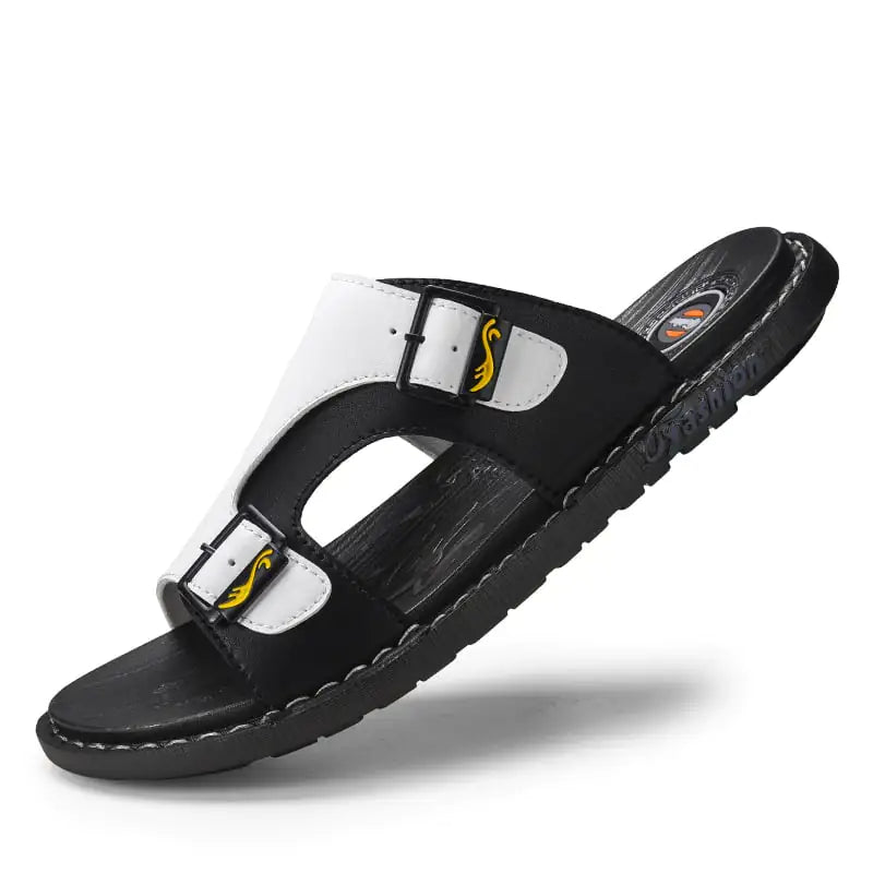 Casual Leather Outdoor Slippers for Men