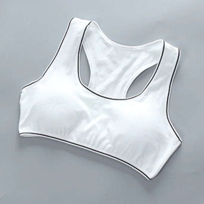 Girls' Striped Sports Underwear with Removable Pads