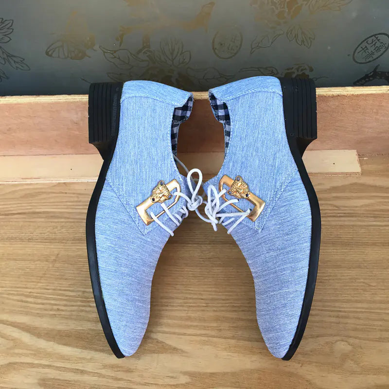 Men's Breathable Fabric Pointed Toe Dress Shoes