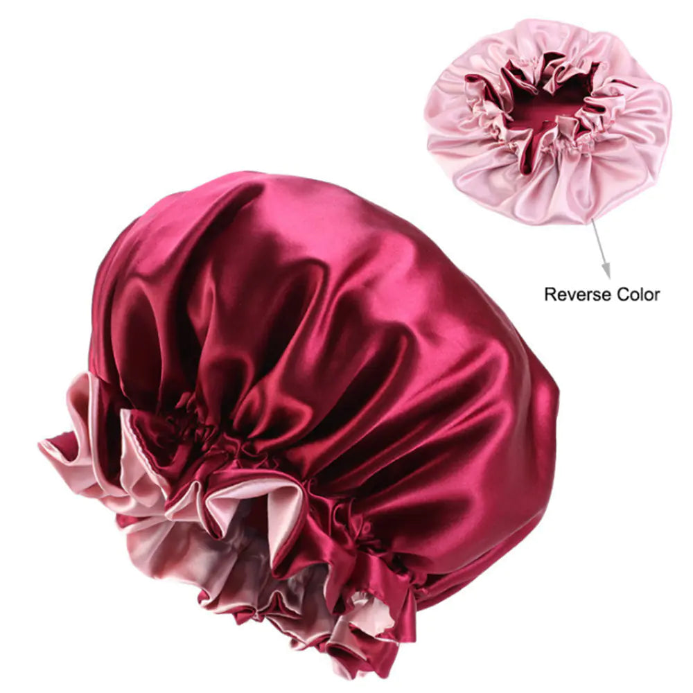 Extra Large Round Double Satin Lace Nightcap