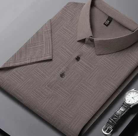 Men's Textured Polo Shirt (Short Sleeve, One Piece)