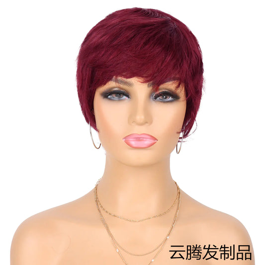Pixie Human Hair Wig - 100% Remy Hair for Women