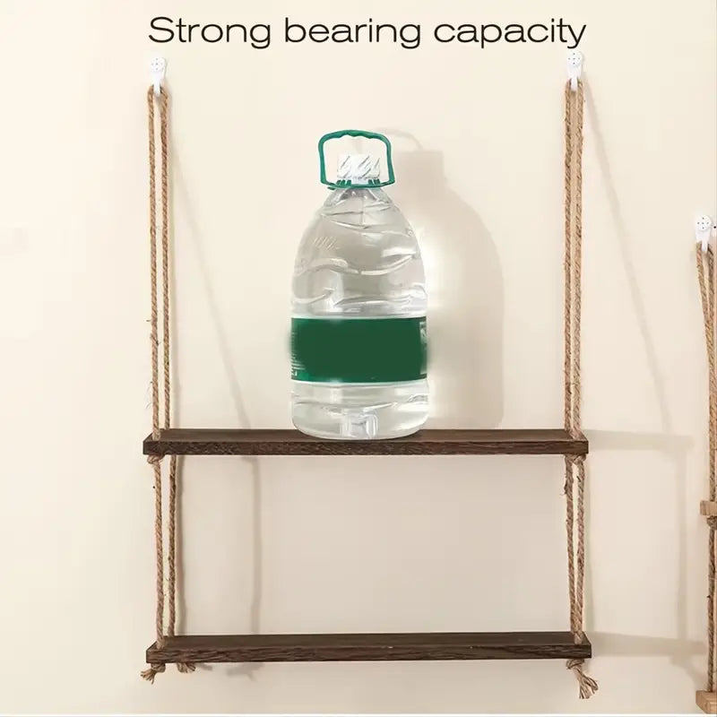 Boho Wall Hanging Shelf - Rustic Floating Shelf (1pc)