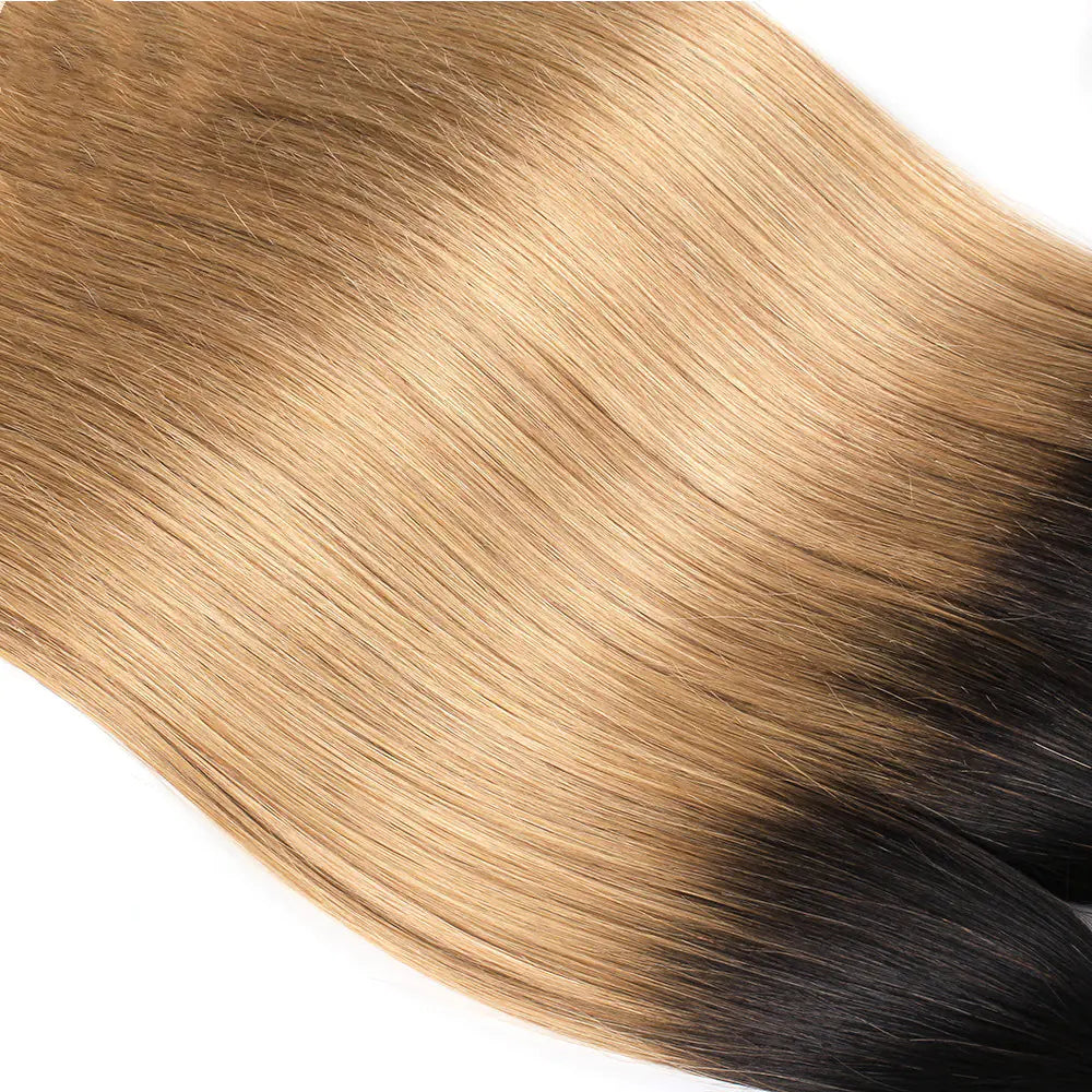 T1B/27 Brazilian Straight Human Hair Wig Curtain