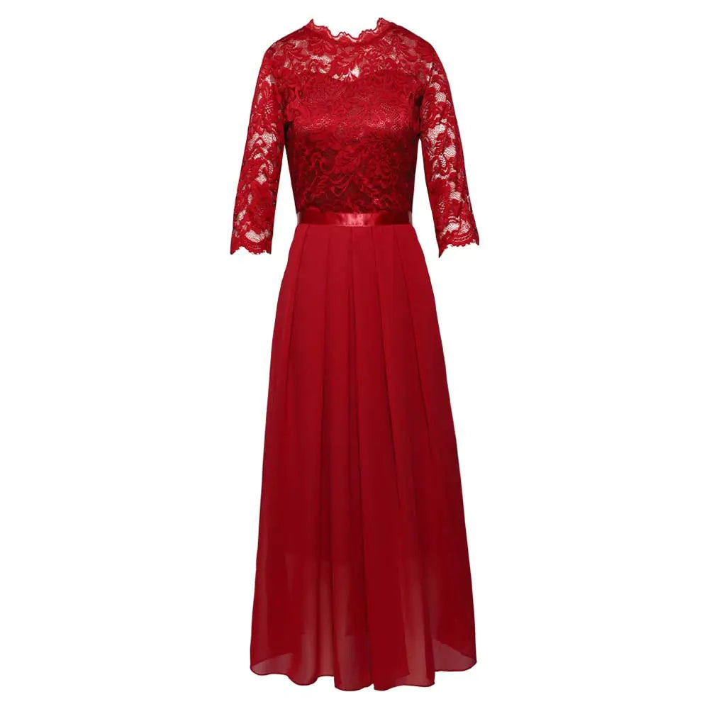 Lace Long Evening Dress for Women (One Piece)