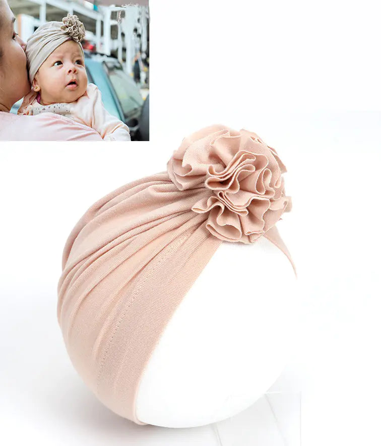 Cotton Floral Hat for Infants - Stylish Fall Winter Design