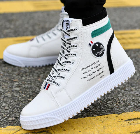 Men's High-Top Casual Shoes in British Style