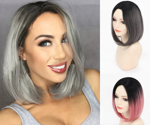 Synthetic Gradient Pink Bobo Wig from Manufacturer