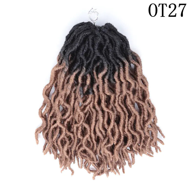 12-Inch African Long Curly Chemical Fiber Braid