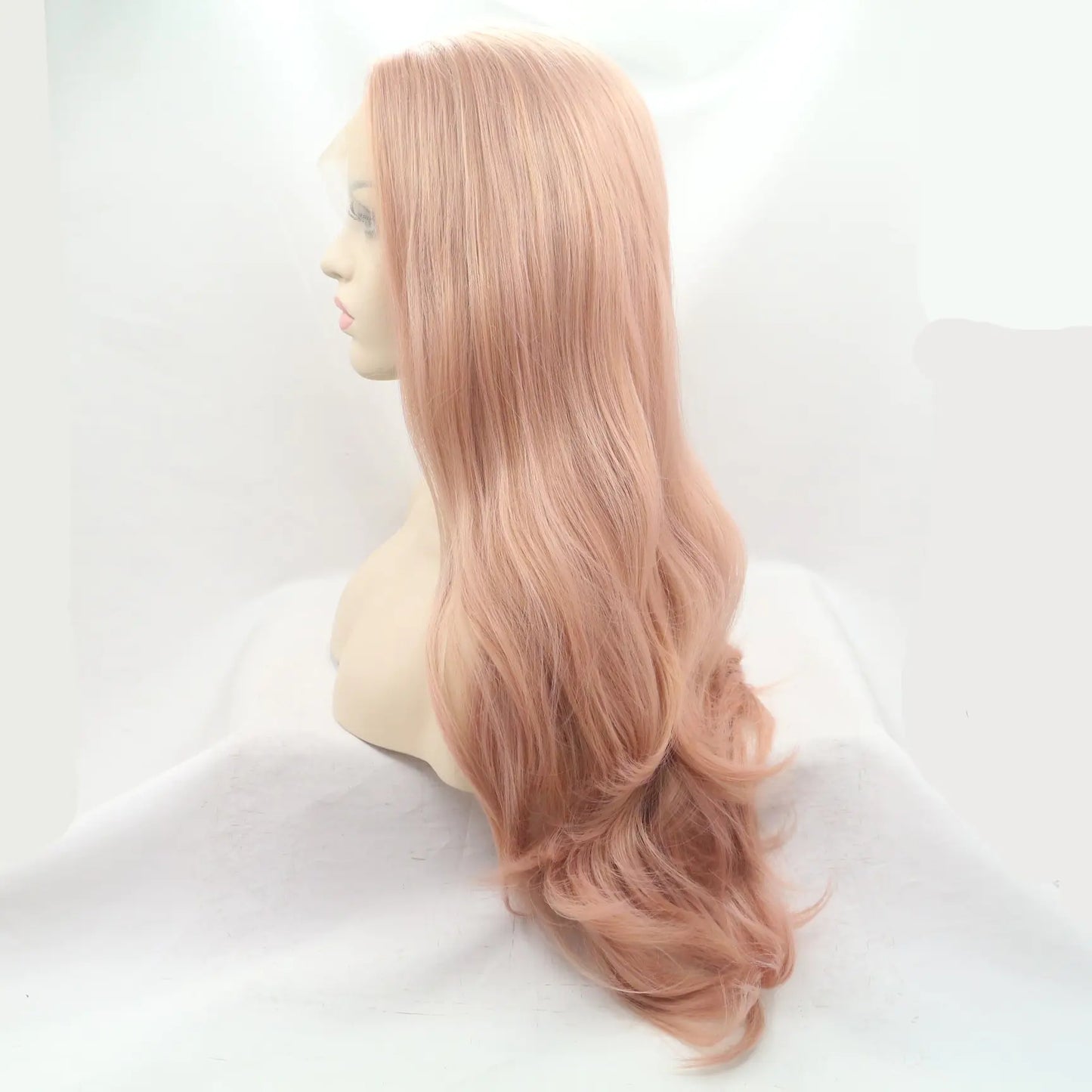 Pink Big Wave High-Temperature Silk Lace Front Wig