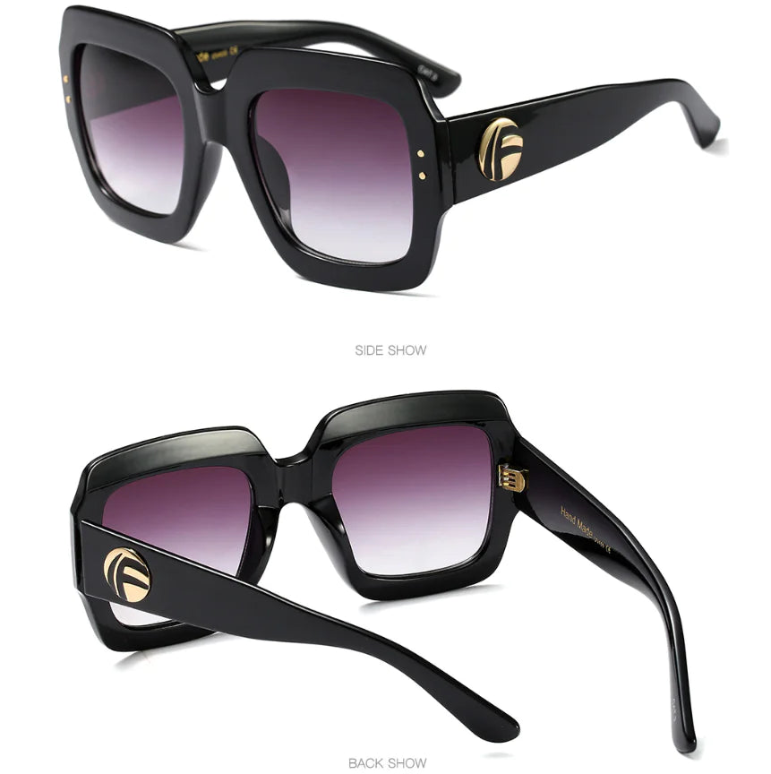 Fashionable Tri-Color Frame Sunglasses with Luxury Design
