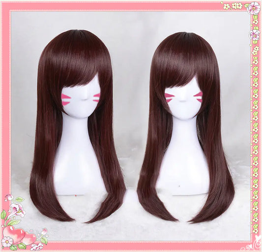 D.Va Songhana Chestnut Cosplay Wig