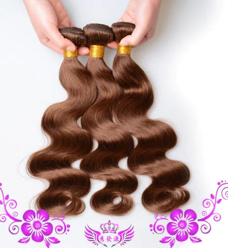 7A Body Wave Real Human Hair Wig - Chestnut Brown