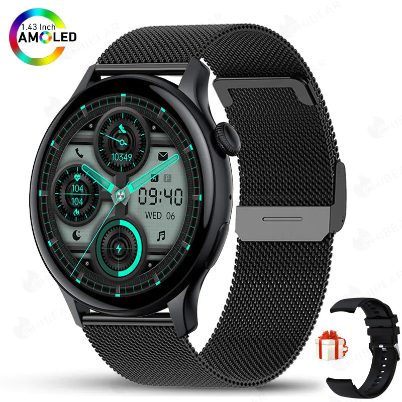 HK85 Smartwatch with AMOLED 1.43" Screen and Bluetooth