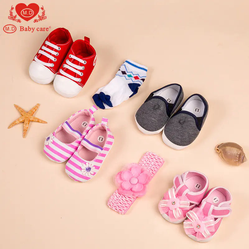 Direct Sale Soft Sole Non-Slip Baby Shoes Set