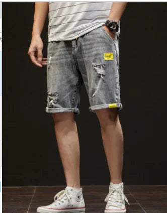 Baggy Cargo Jean Shorts for Men (Single Item)