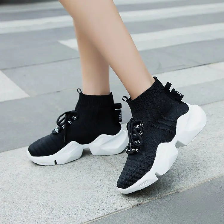 Comfortable High-Top Women's Sneakers for Summer