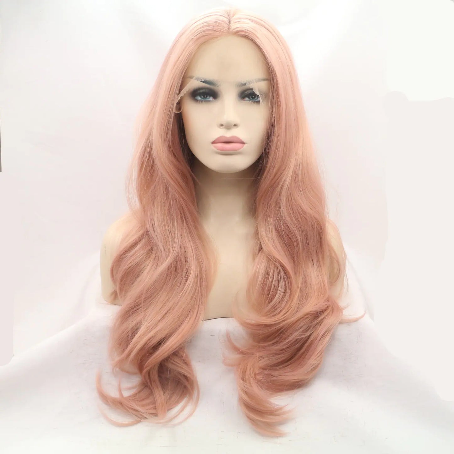 Pink Big Wave High-Temperature Silk Lace Front Wig