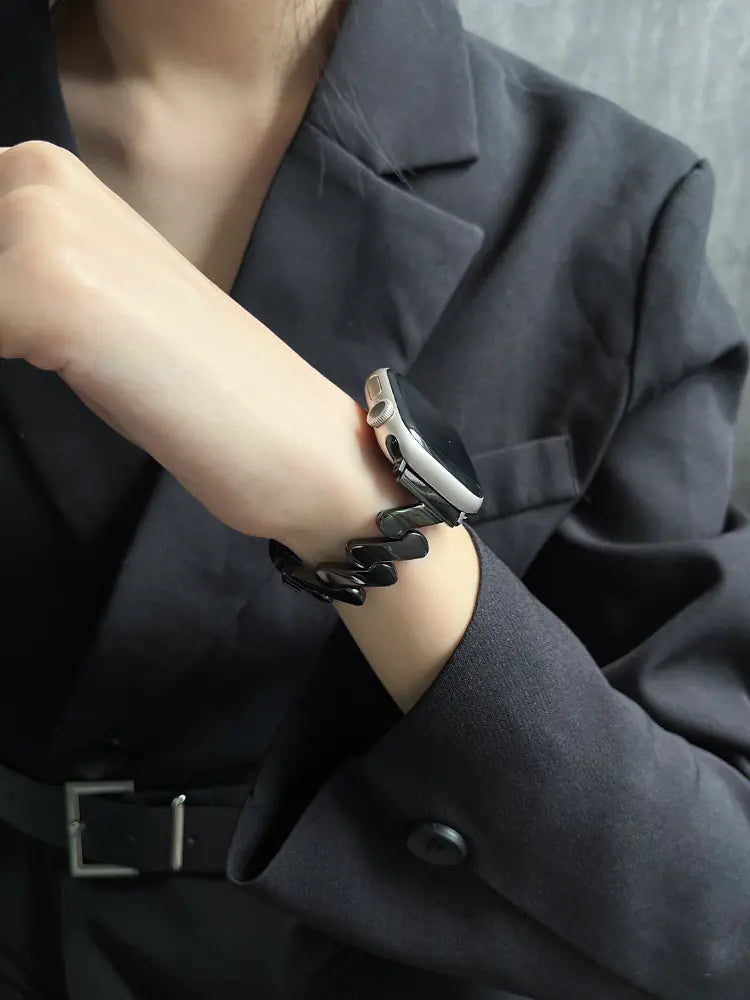 Metallic Wave Pattern Apple Watch Band for iWatch 8765