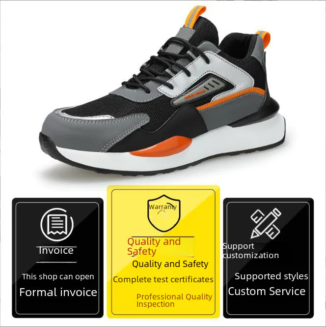 Men's Steel Toe Safety Shoes - Lightweight & Breathable
