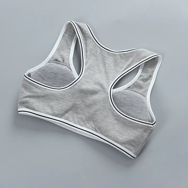 Girls' Striped Sports Underwear with Removable Pads
