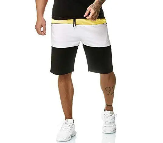Men's Casual Color Block Five Point Shorts
