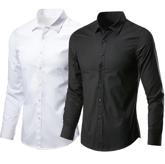 Men's Casual Shoes and Long Sleeve White Dress Shirt