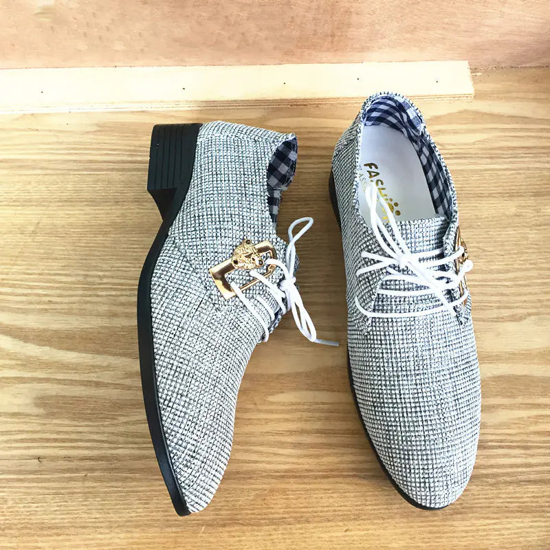 Men's Breathable Fabric Pointed Toe Dress Shoes