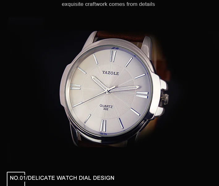 Stylish Men's Watch with Large Dial - Unisex Design