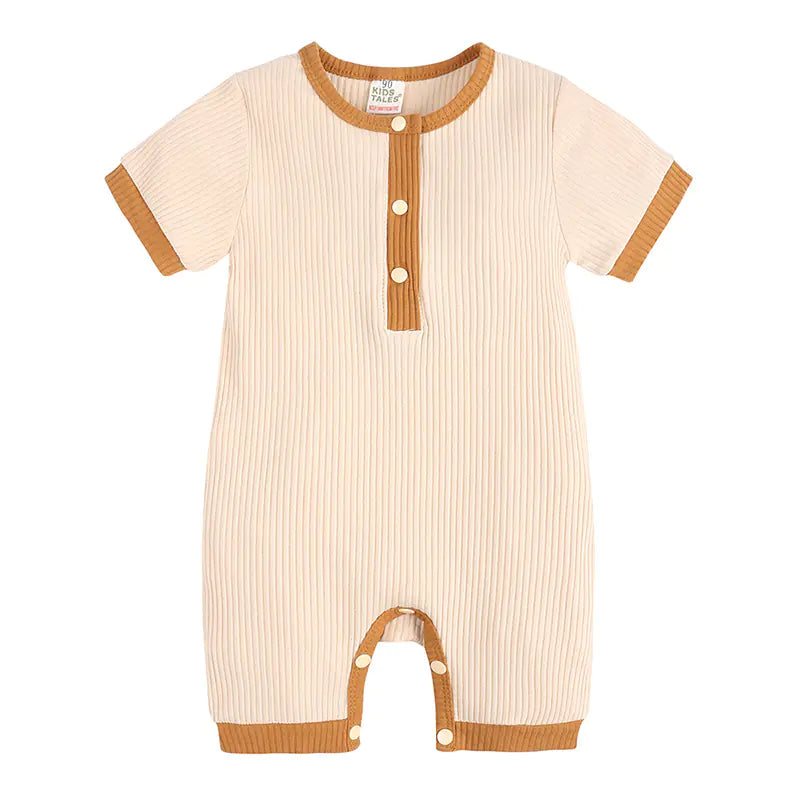 Solid Color Baby Romper for Boys 3-18 Months