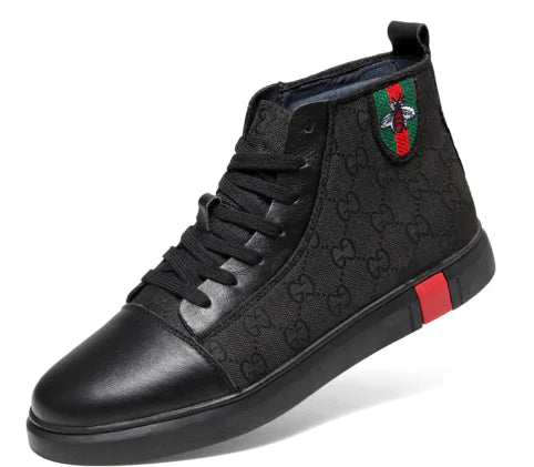 2023 Winter Men's High-Top Fashion Sneakers with Warm Lining