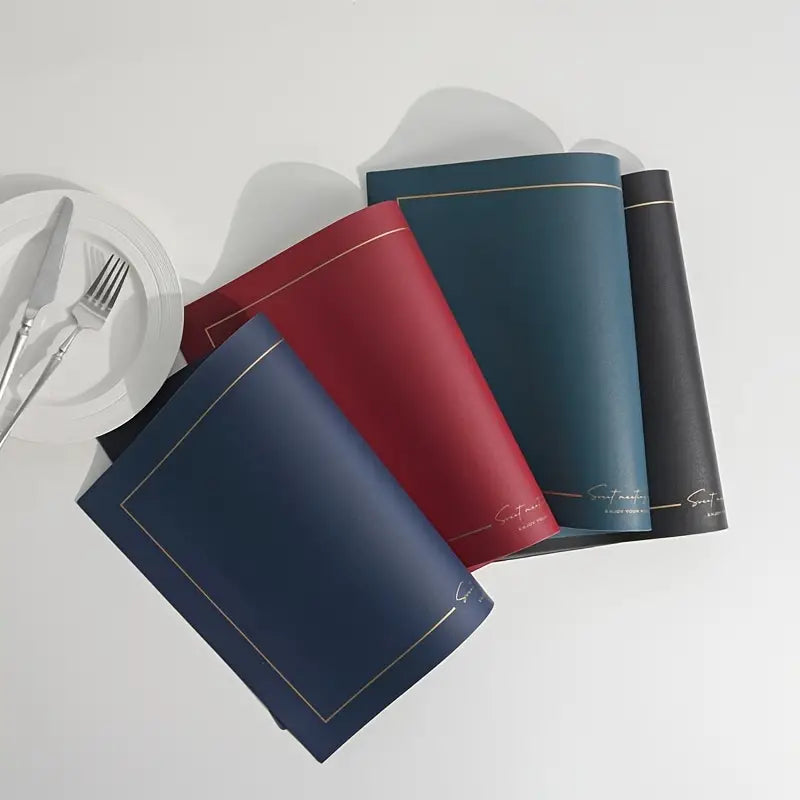 Faux Leather Waterproof Table Mat for Nordic Style Dining