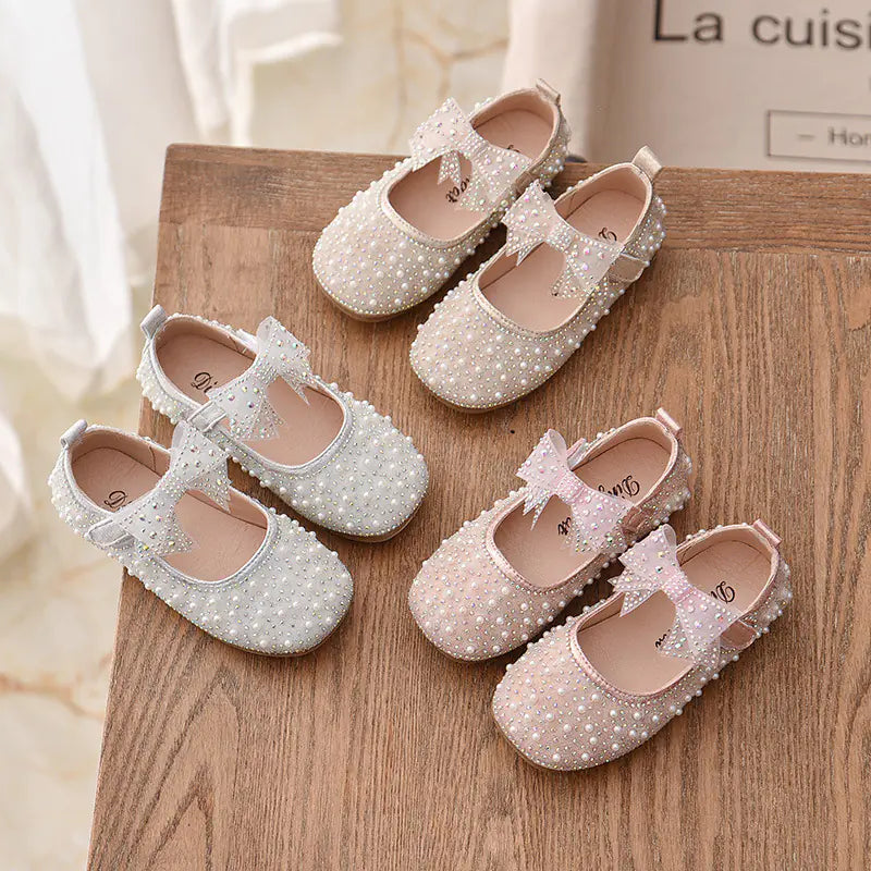 Korean Fashion Bow Princess Shoes for Girls
