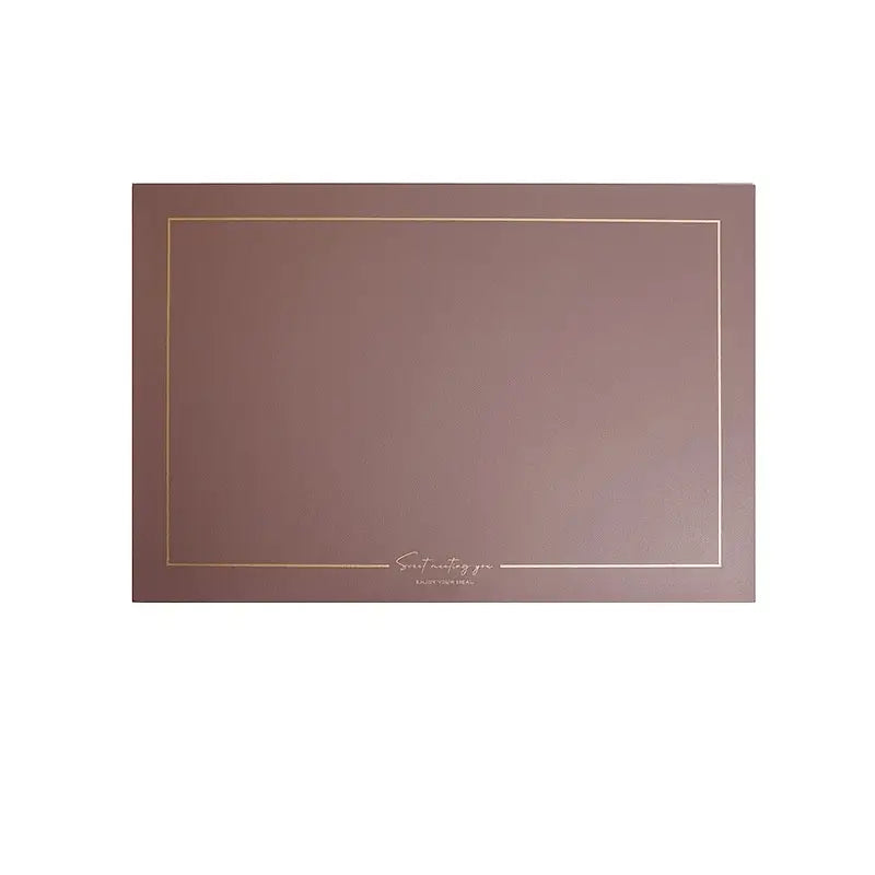 Faux Leather Waterproof Table Mat for Nordic Style Dining