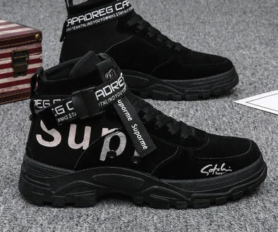 Men's Vintage High-Top Martin Boots - Street Style