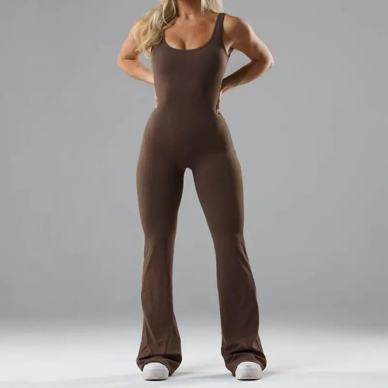 Besiona V-Back Jumpsuit with Built-in Pads (One Piece)