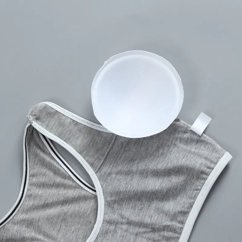 Girls' Striped Sports Underwear with Removable Pads