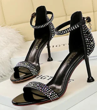 Rhinestone-Embellished Sandals