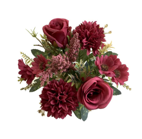 Artificial Flower Arrangement with Roses and Hydrangeas (One Piece)