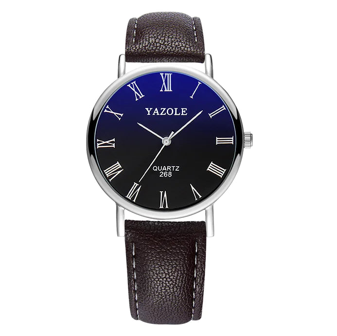 Couple's Fashion Watch with Leather Strap
