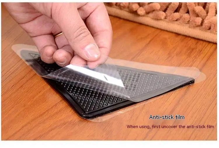 Triangle Rug Grippers - Non-Slip Double-Sided Stickers