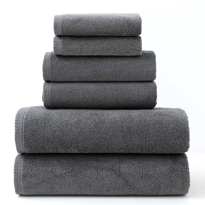 Cotton Towel Set for Adults - 6 Pieces, Amazon Supply