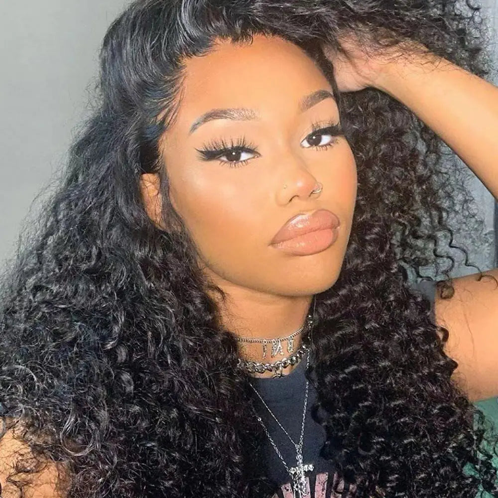 Afro-American Women's Curly Hair with Parting Style