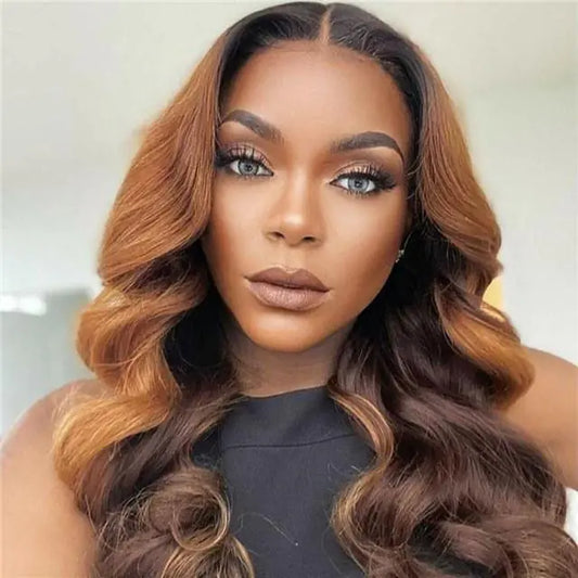 Brown Gradient Medium Wavy Long Curly Hair