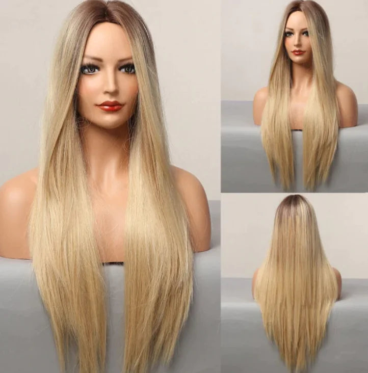 Medium Gradient Long Straight Hair High-Temperature Wire