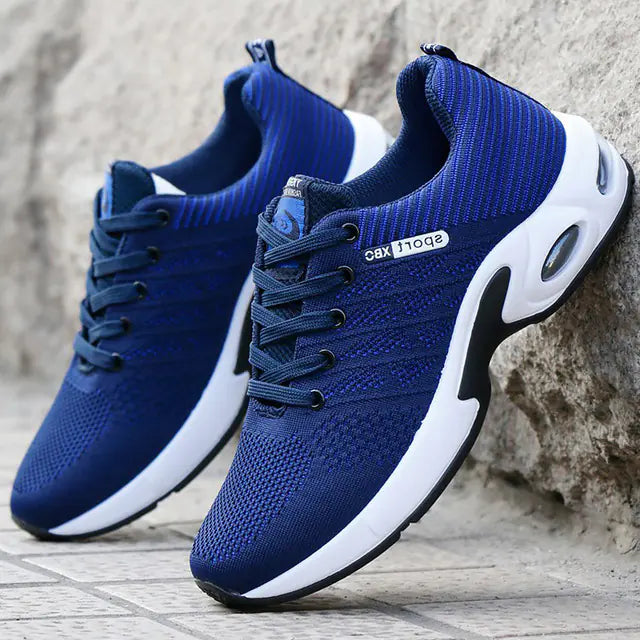 Men's Fly Woven Running Shoes with Air Cushion Design